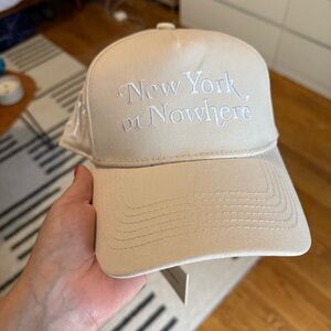 New York or Nowhere white SnapBack hat, brand new with tags!